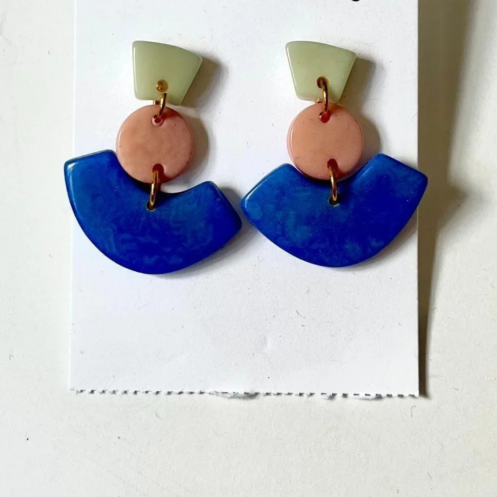 NEW Ten Thousand Villages Hand Crafted Clay Earrings